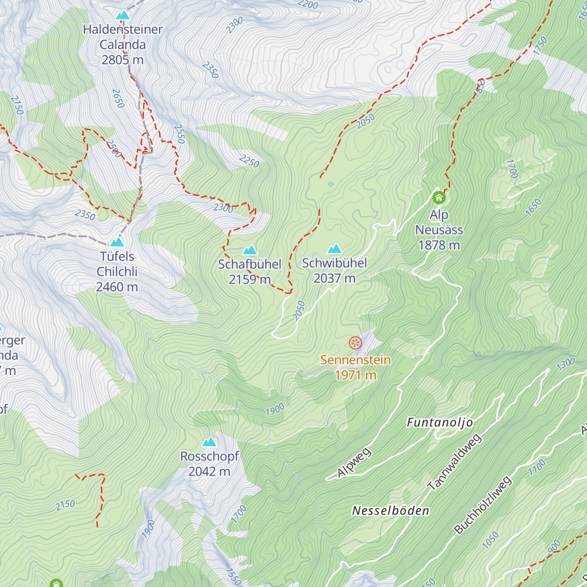 Calandahütte map