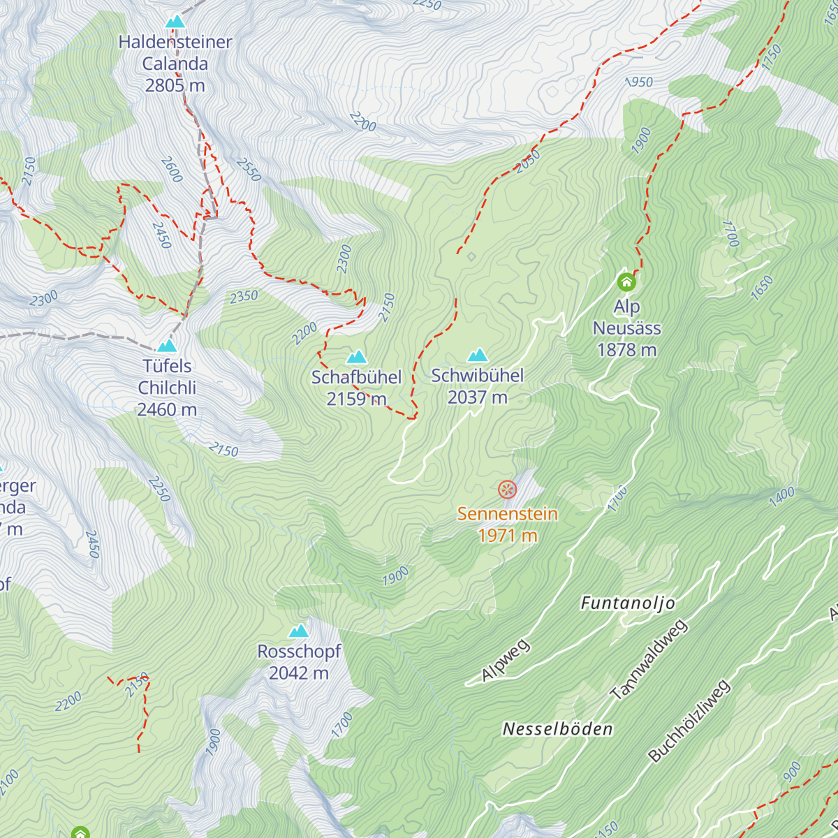 Calandahütte map