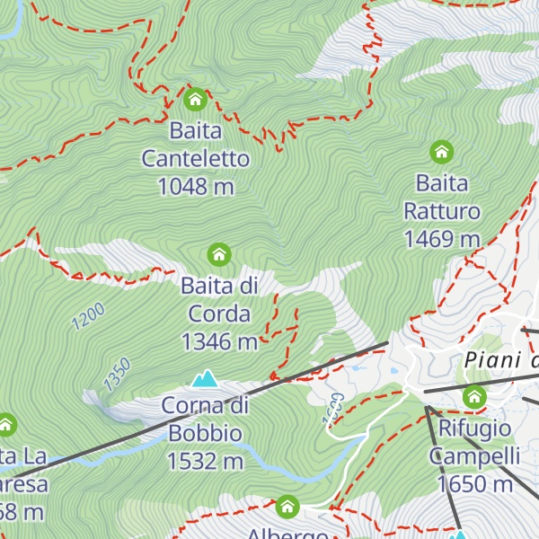 Map of Bivacco Penne Nere