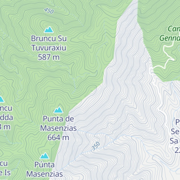 Map of Bruncu Corti Abruxiada