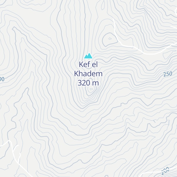 Map of Kef Hadj el Huyed