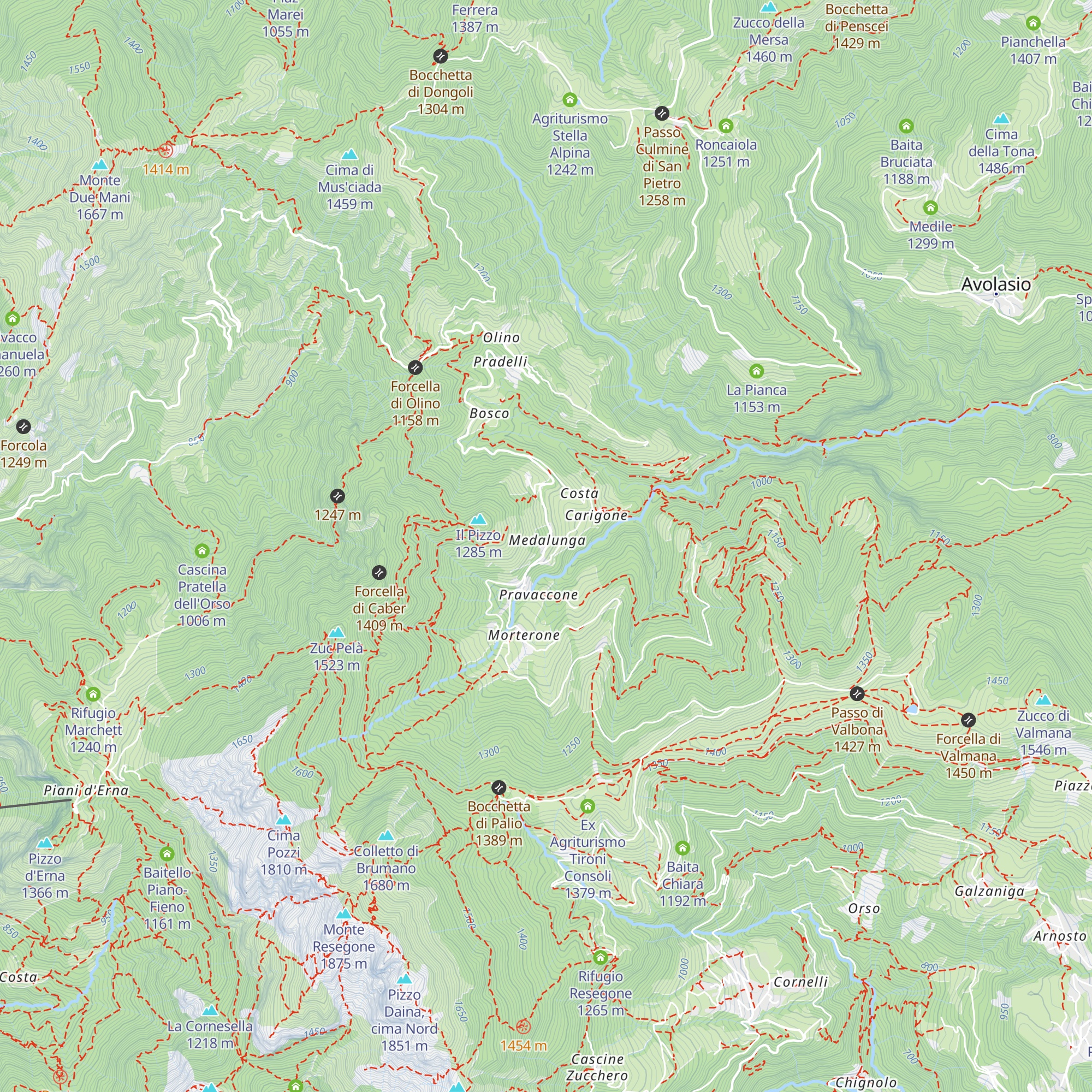 Trattoria dei Cacciatori map
