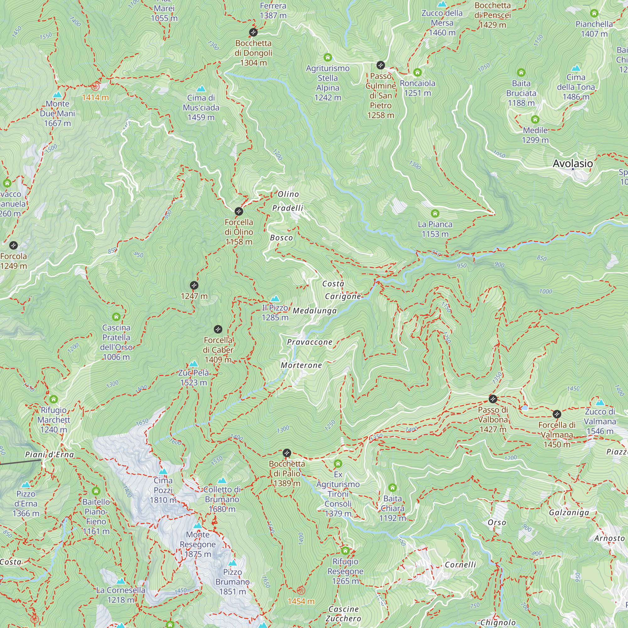 Trattoria dei Cacciatori map