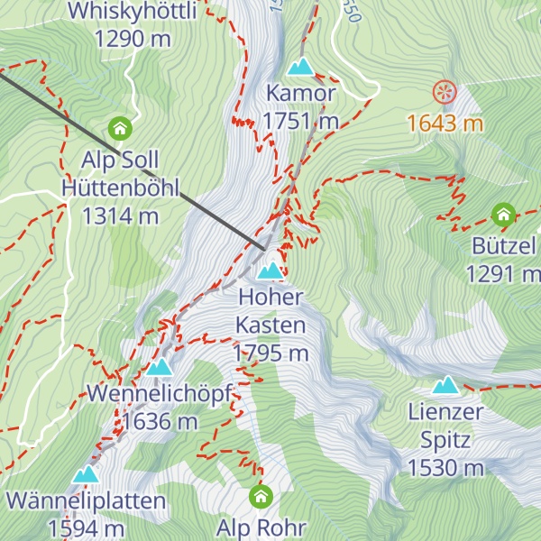 Map of Hoher Kasten