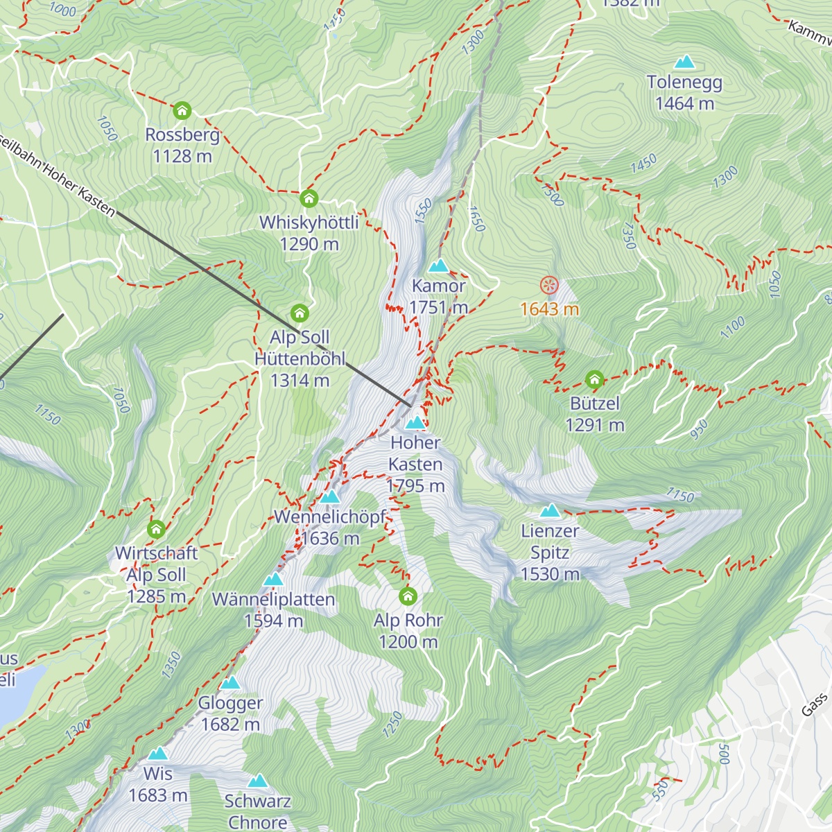 Drehrestaurant Hoher Kasten map