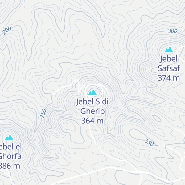Map of Jebel Sidi Gherib
