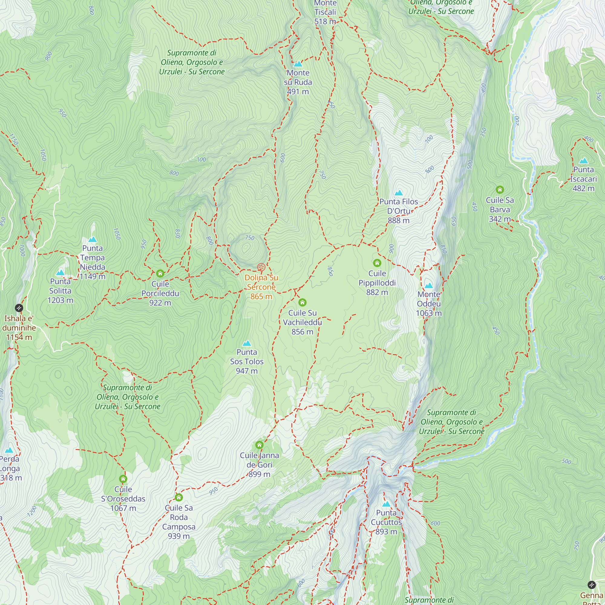 Cuile Su Vachileddu map