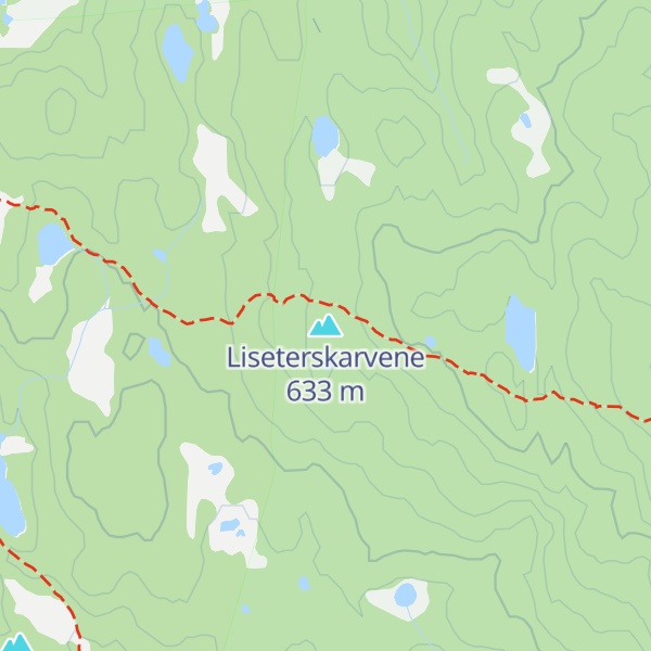 Map of Liseterskarvene