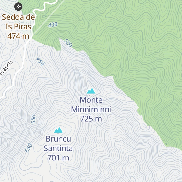 Map of Monte Minniminni