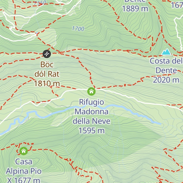 Map of Rifugio Madonna della Neve