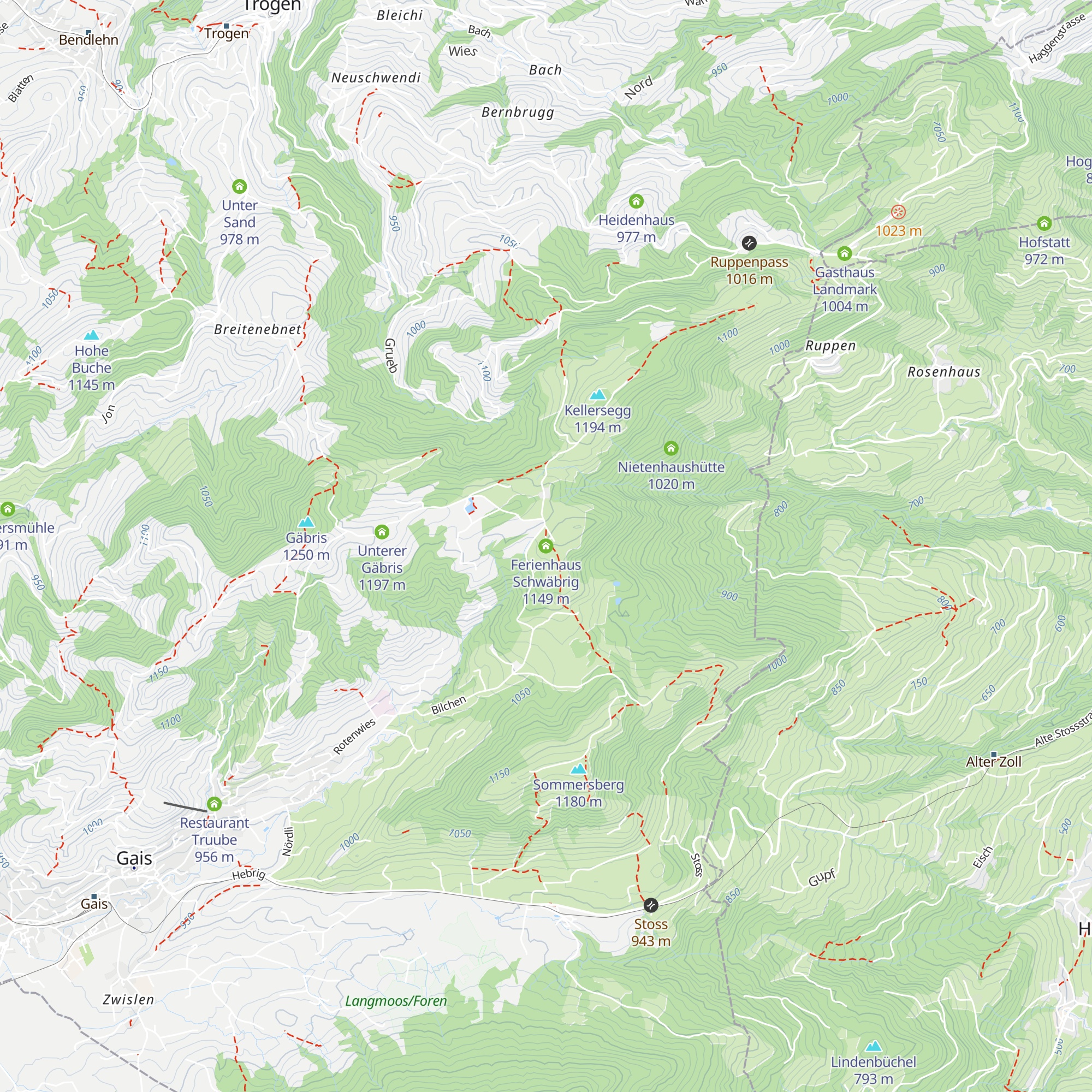 Ferienhaus Schwäbrig map