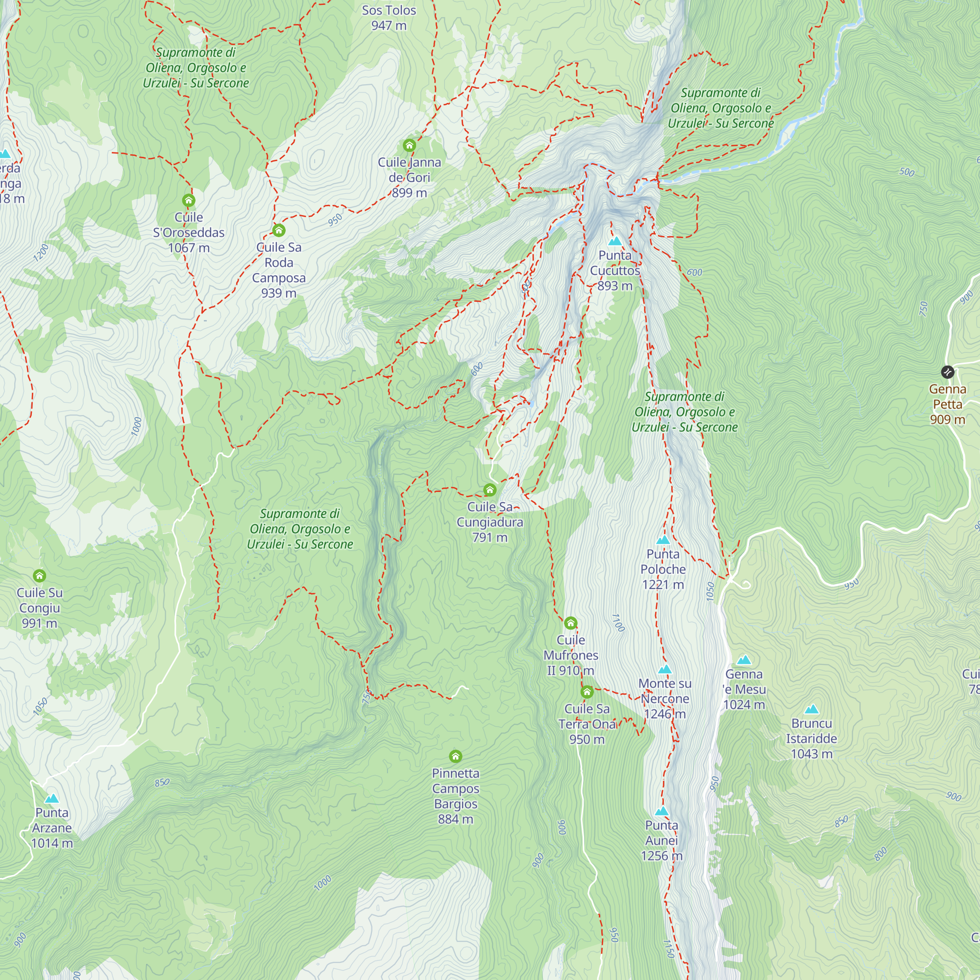 Cuile Sa Cungiadura map