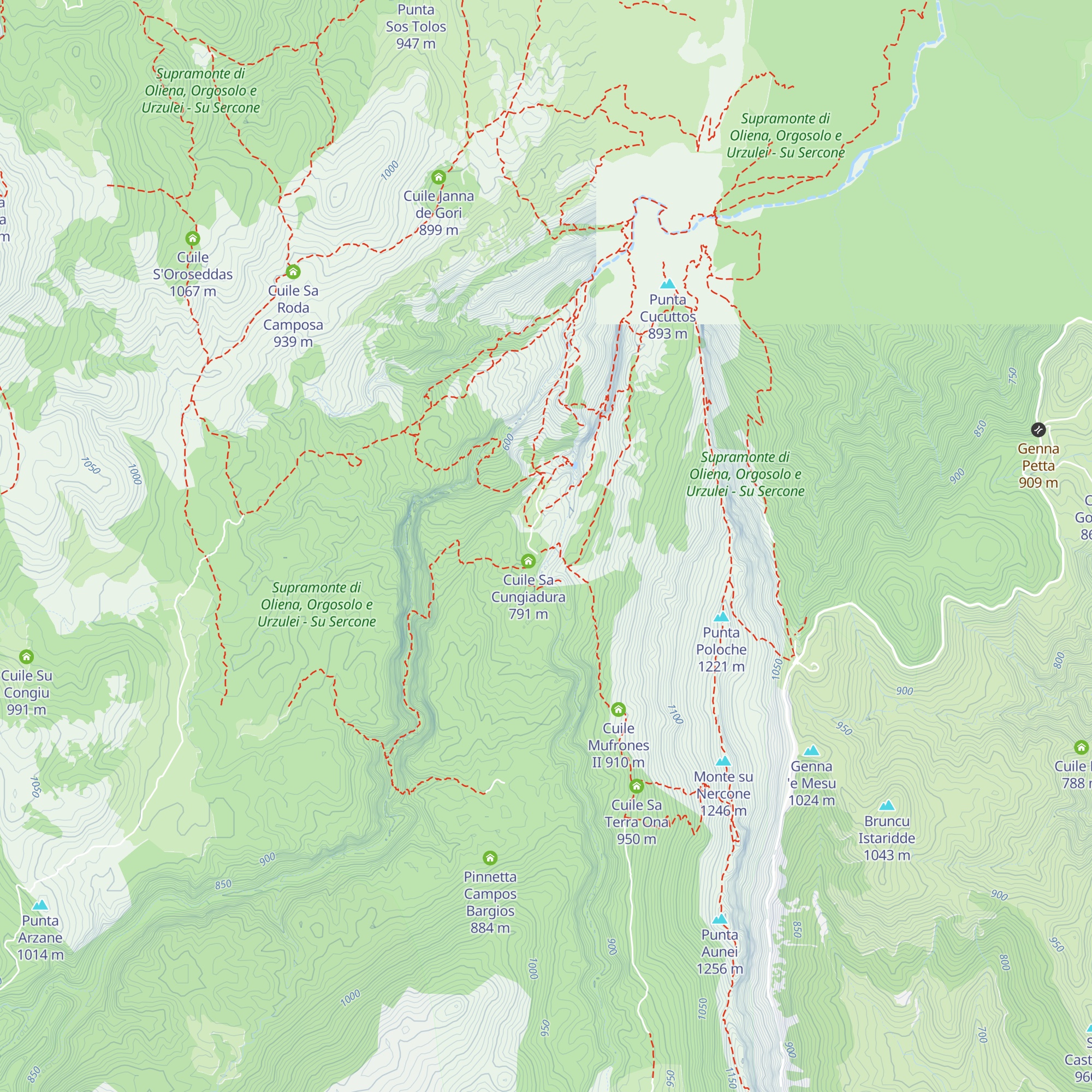 Cuile Sedda Arbaccas map