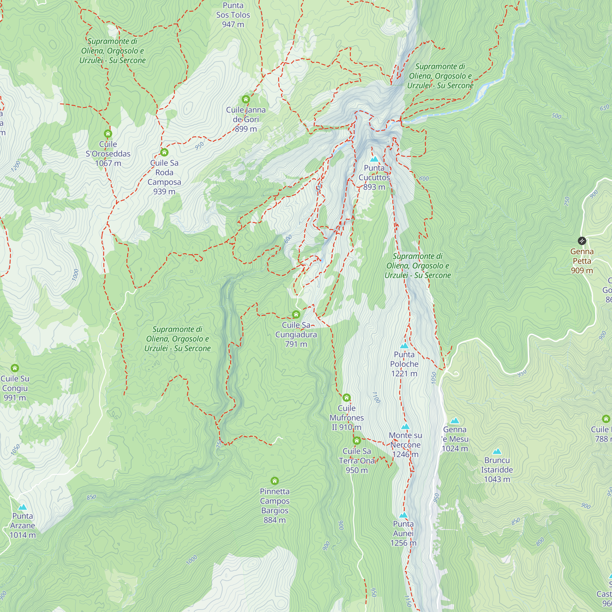 Cuile Sedda Arbaccas map