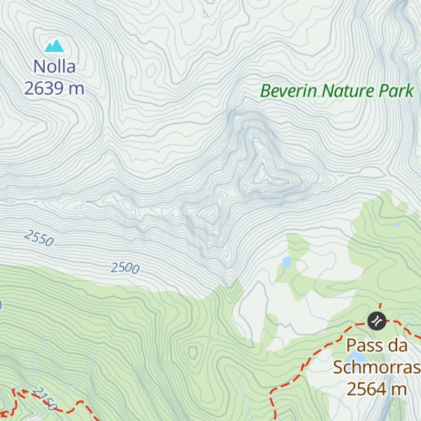 Map of Piz digl Gurschus, Mittelgipfel