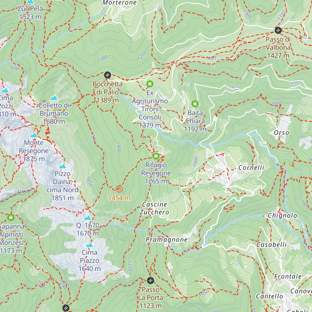 Rifugio Resegone map