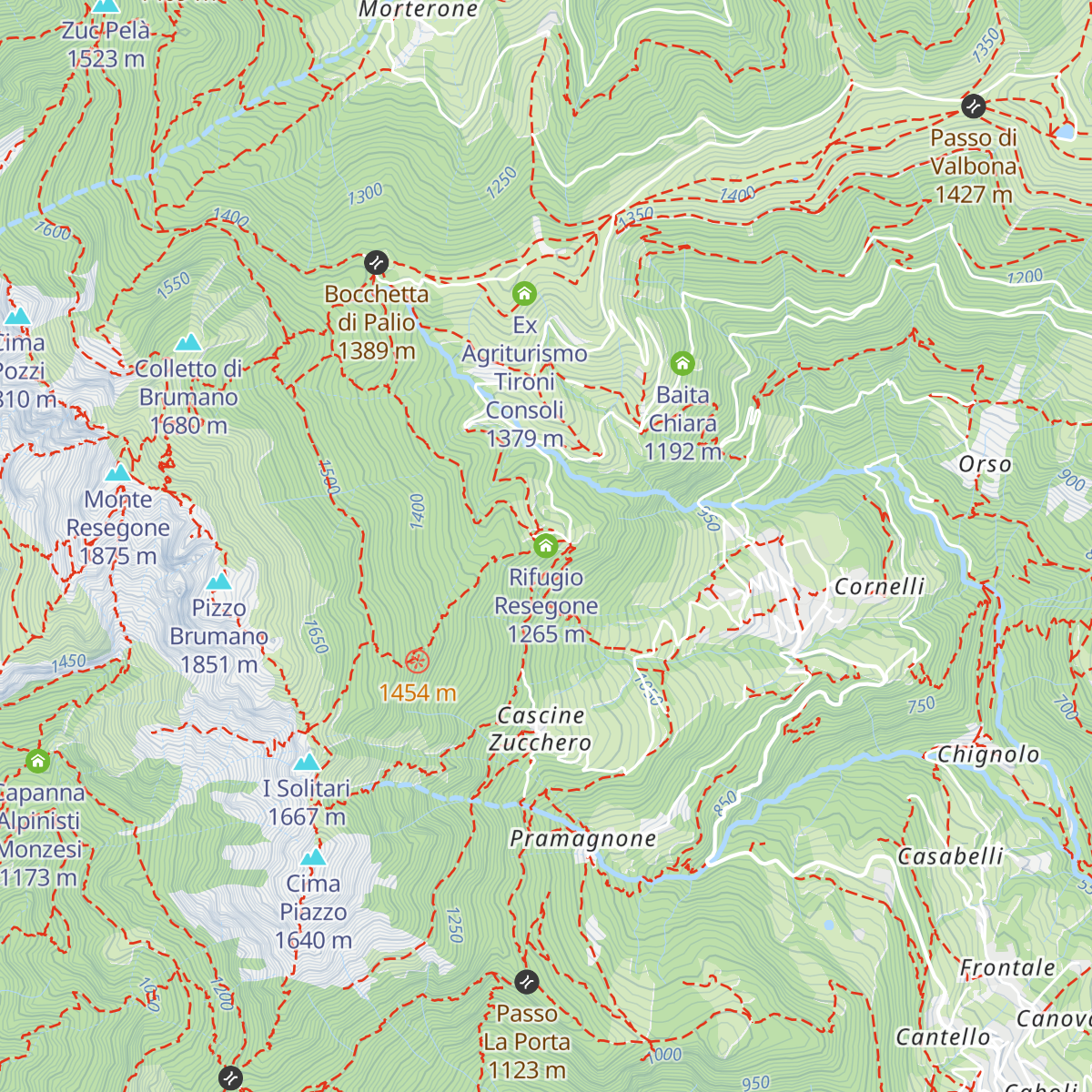 Rifugio Resegone map