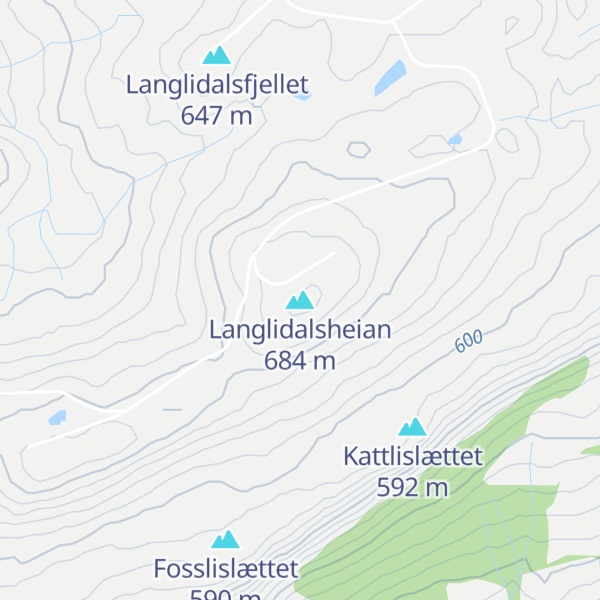 Map of Langlidalsheian