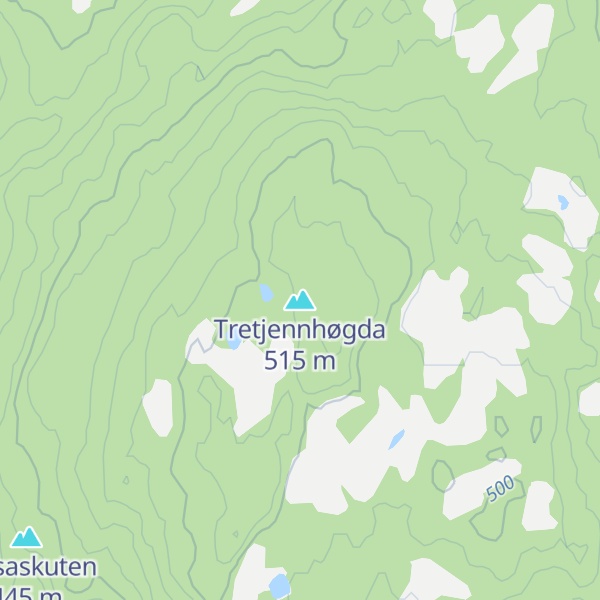 Map of Tretjennhøgda