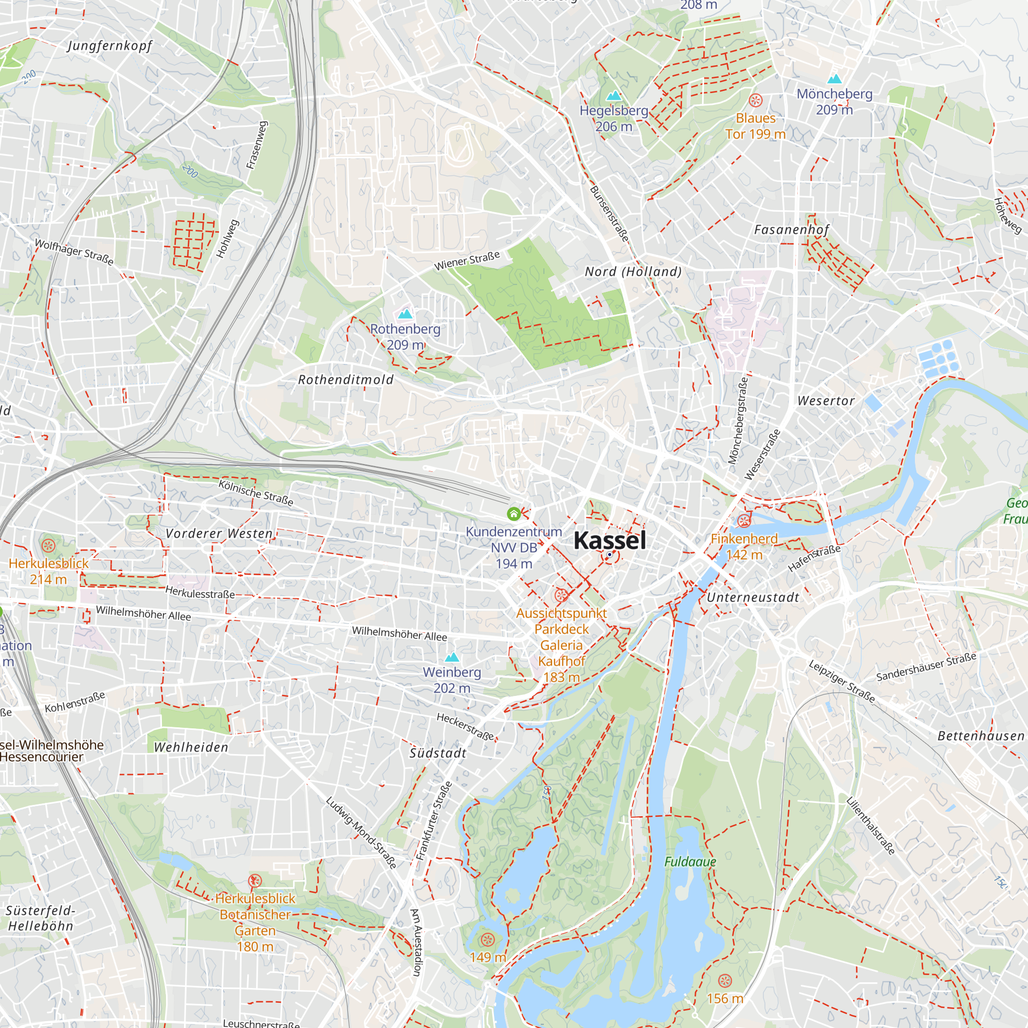 Kundenzentrum NVV DB map