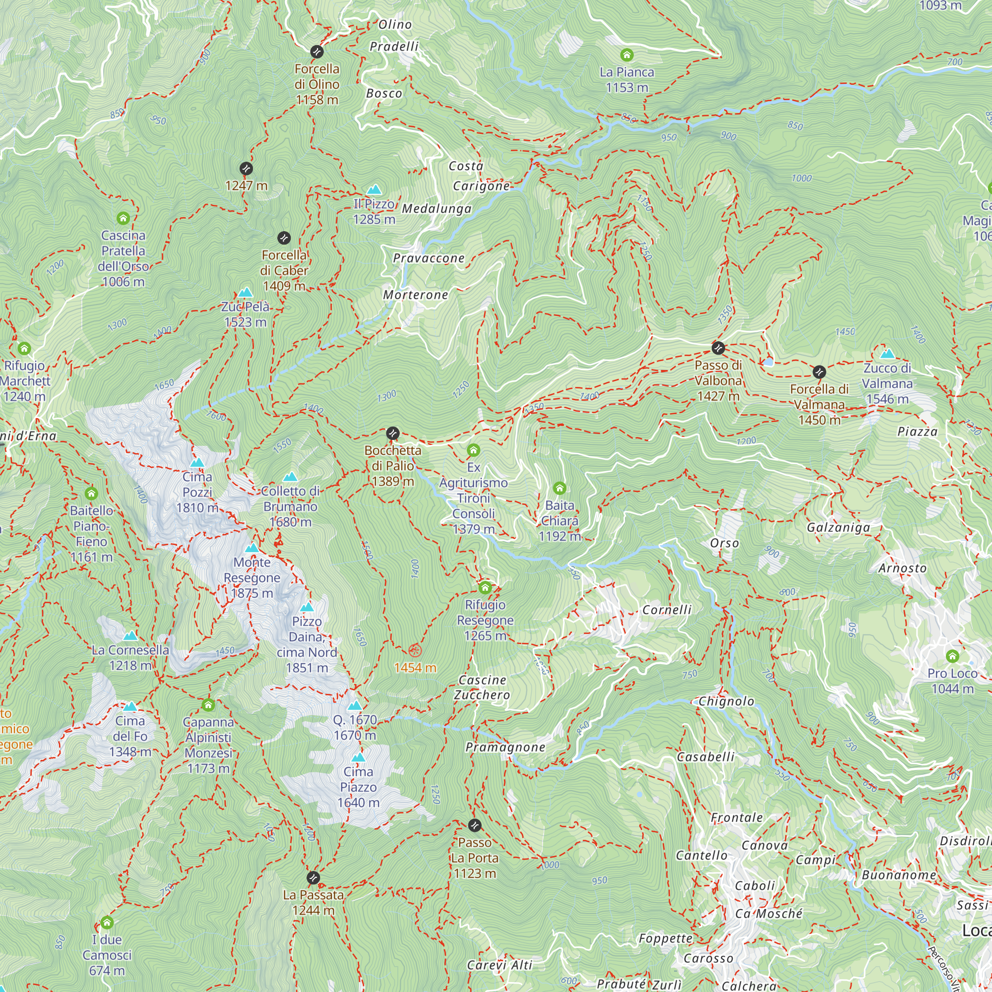 Rifugio del Grande Faggio map