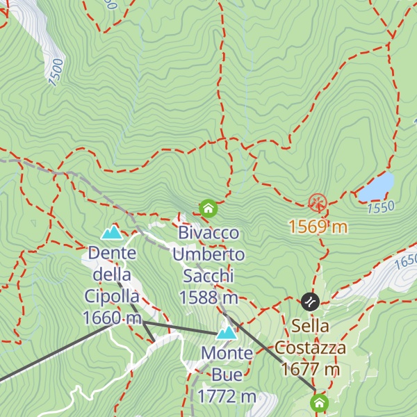 Map of Bivacco Umberto Sacchi