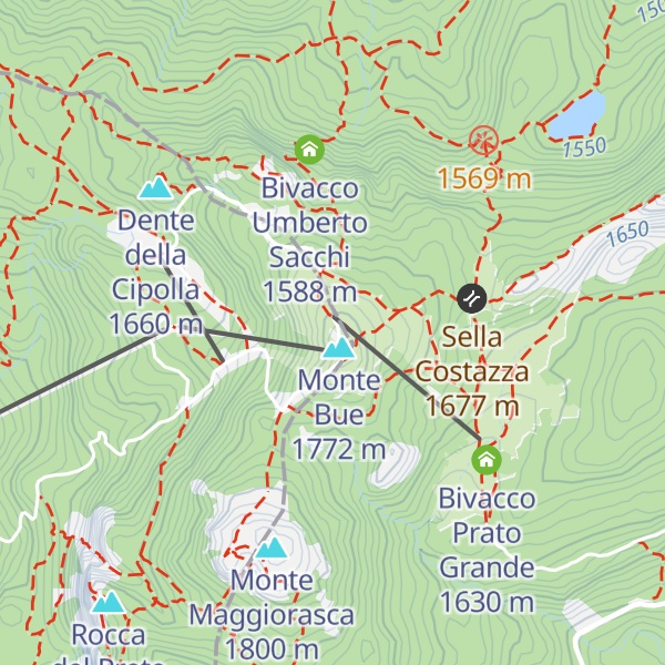 Map of Rifugio Monte Bue
