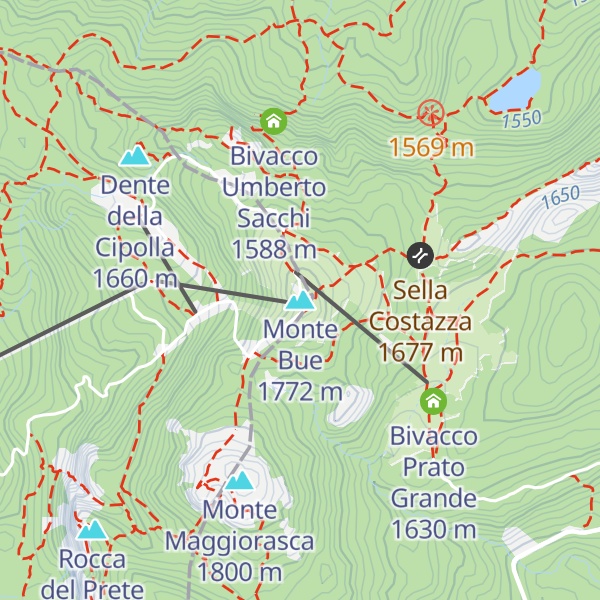 Map of Monte Bue