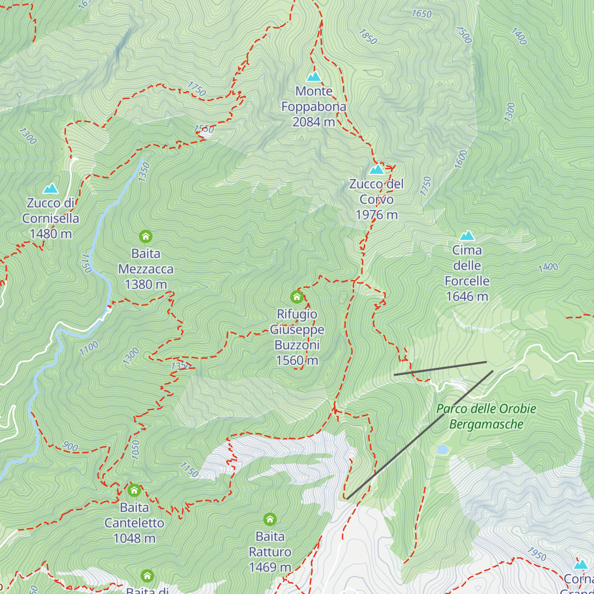 Rifugio Giuseppe Buzzoni map