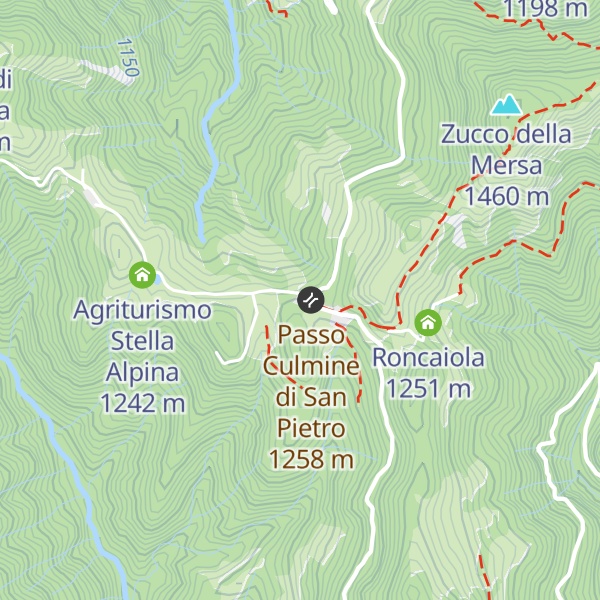 Map of Ristorante Bar Passo Culmine San Pietro