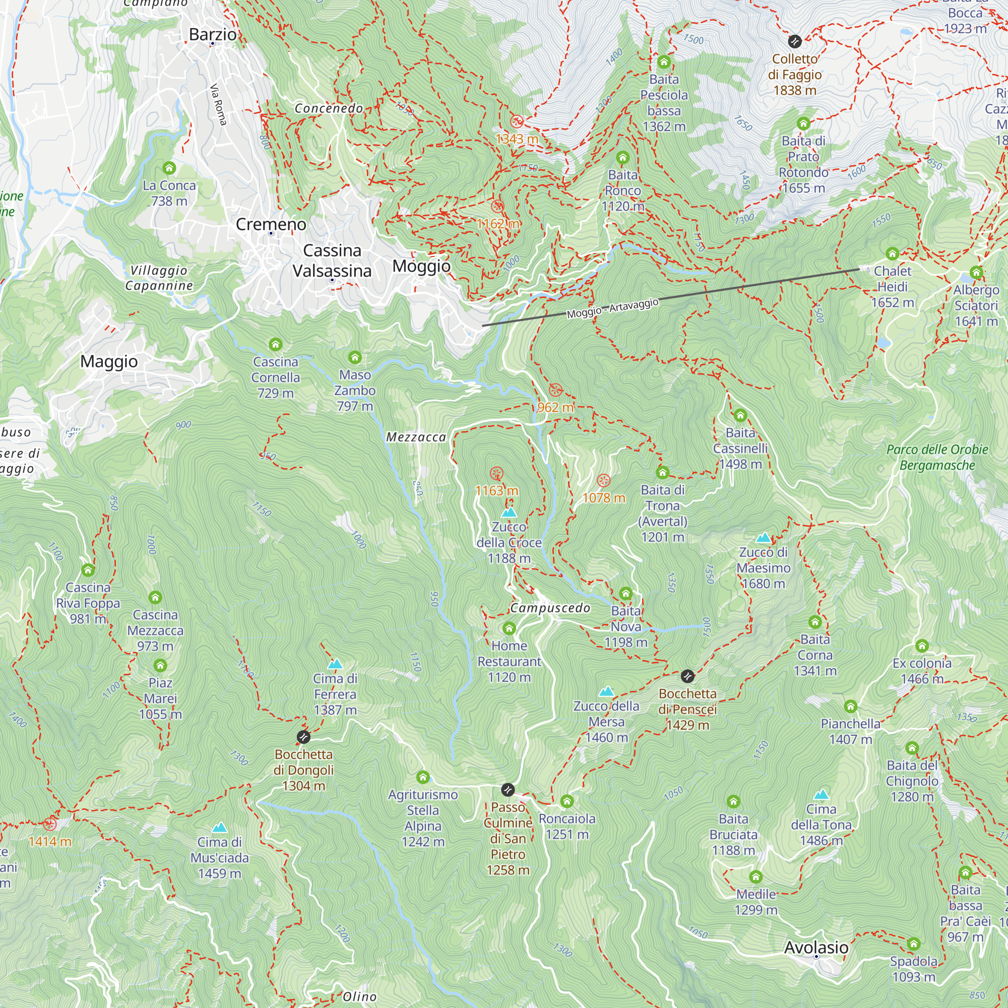 Rifugio Zucco della Croce map