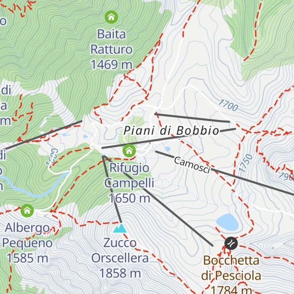 Map of Al Cacciatore