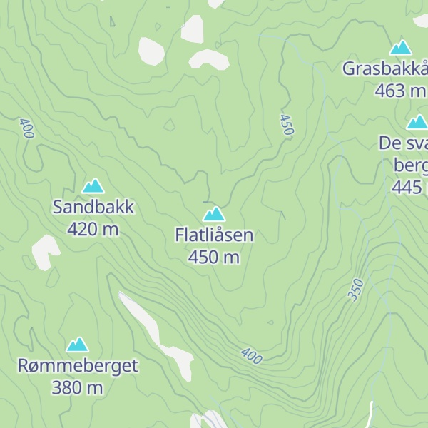 Map of Flatliåsen