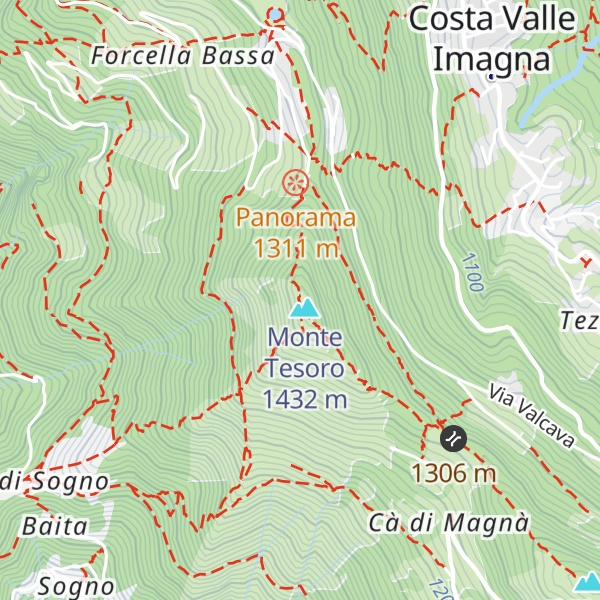 Map of Rifugio Monte Tesoro