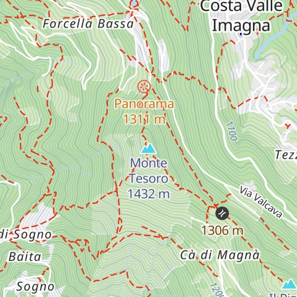 Map of Monte Tesoro