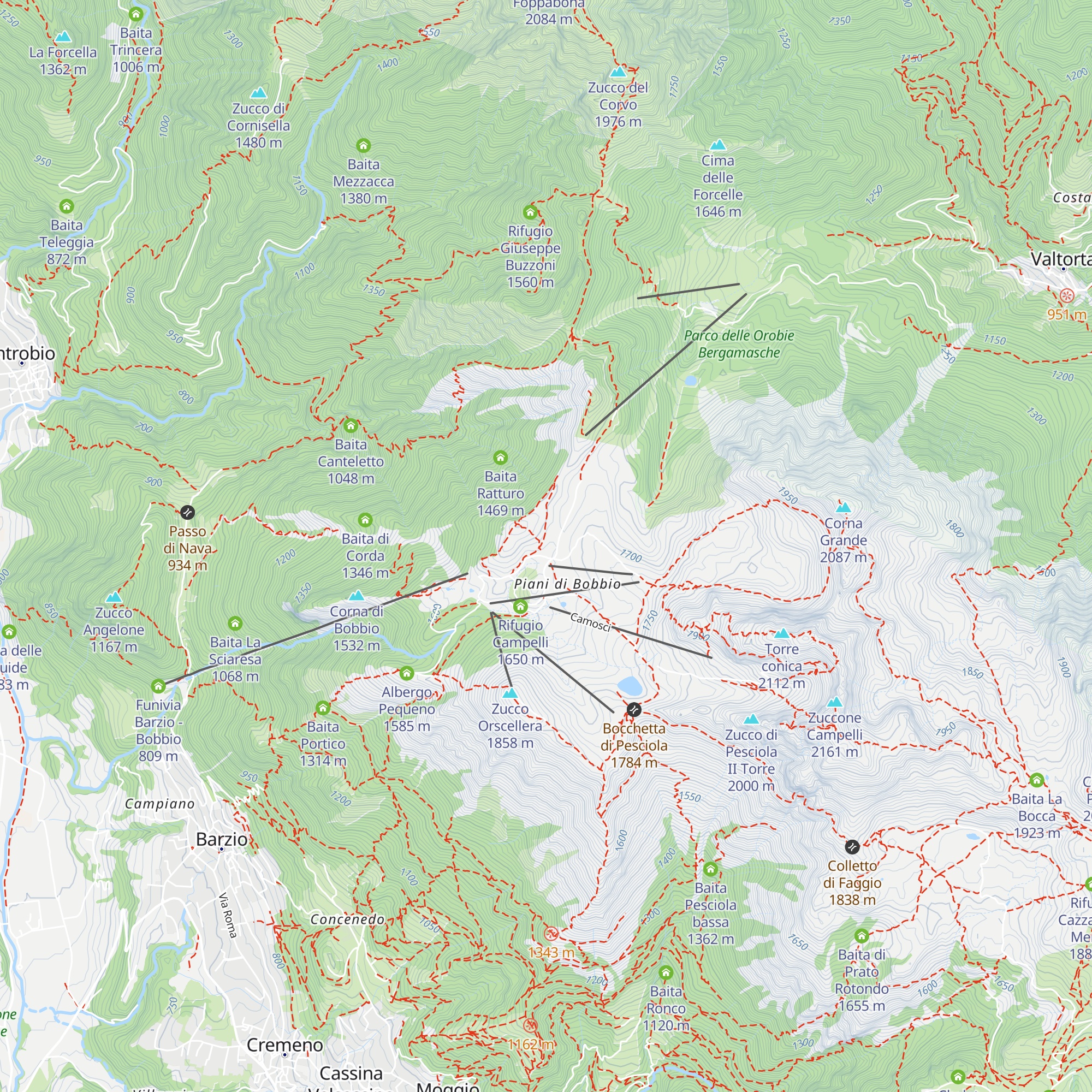 Rifugio Centro Fondo map