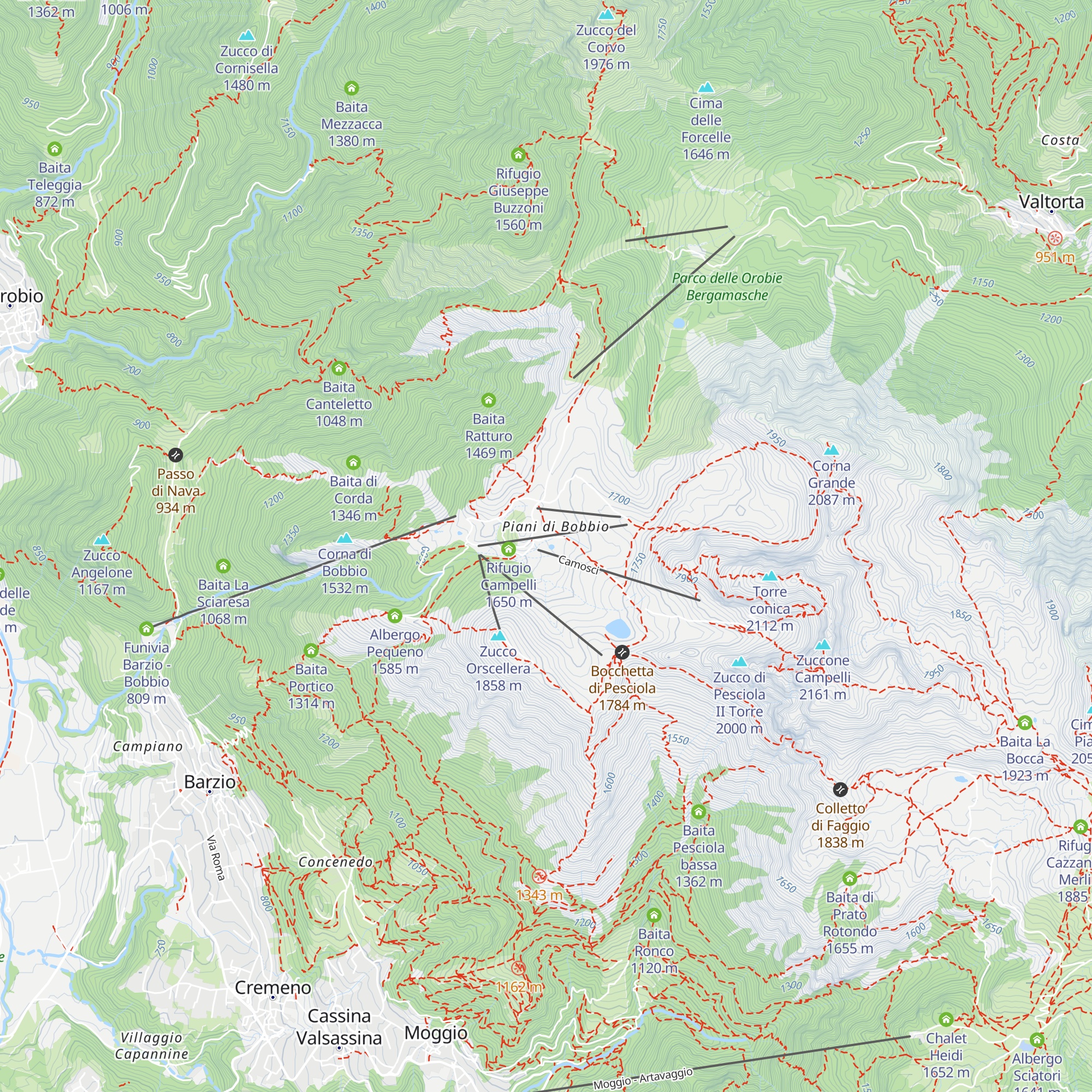 Rifugio Stella map