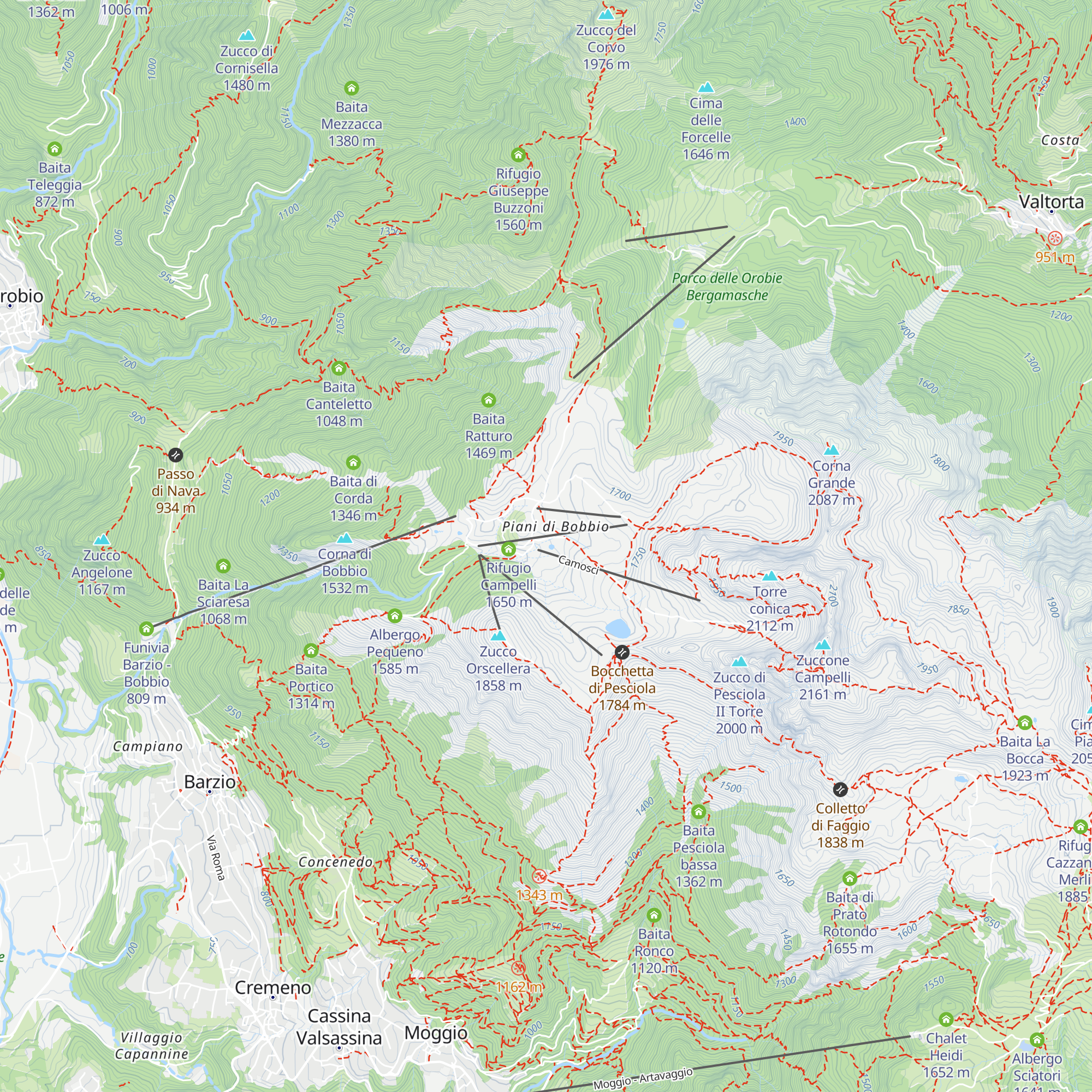 Rifugio Stella map