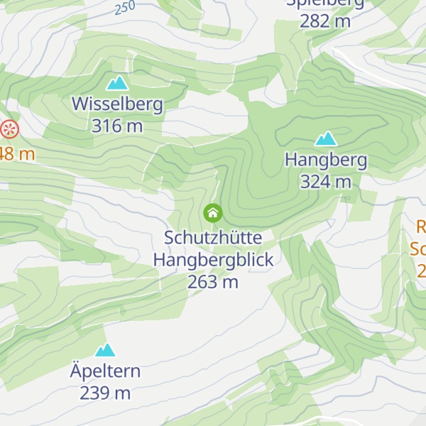 Map of Schutzhütte Hangbergblick