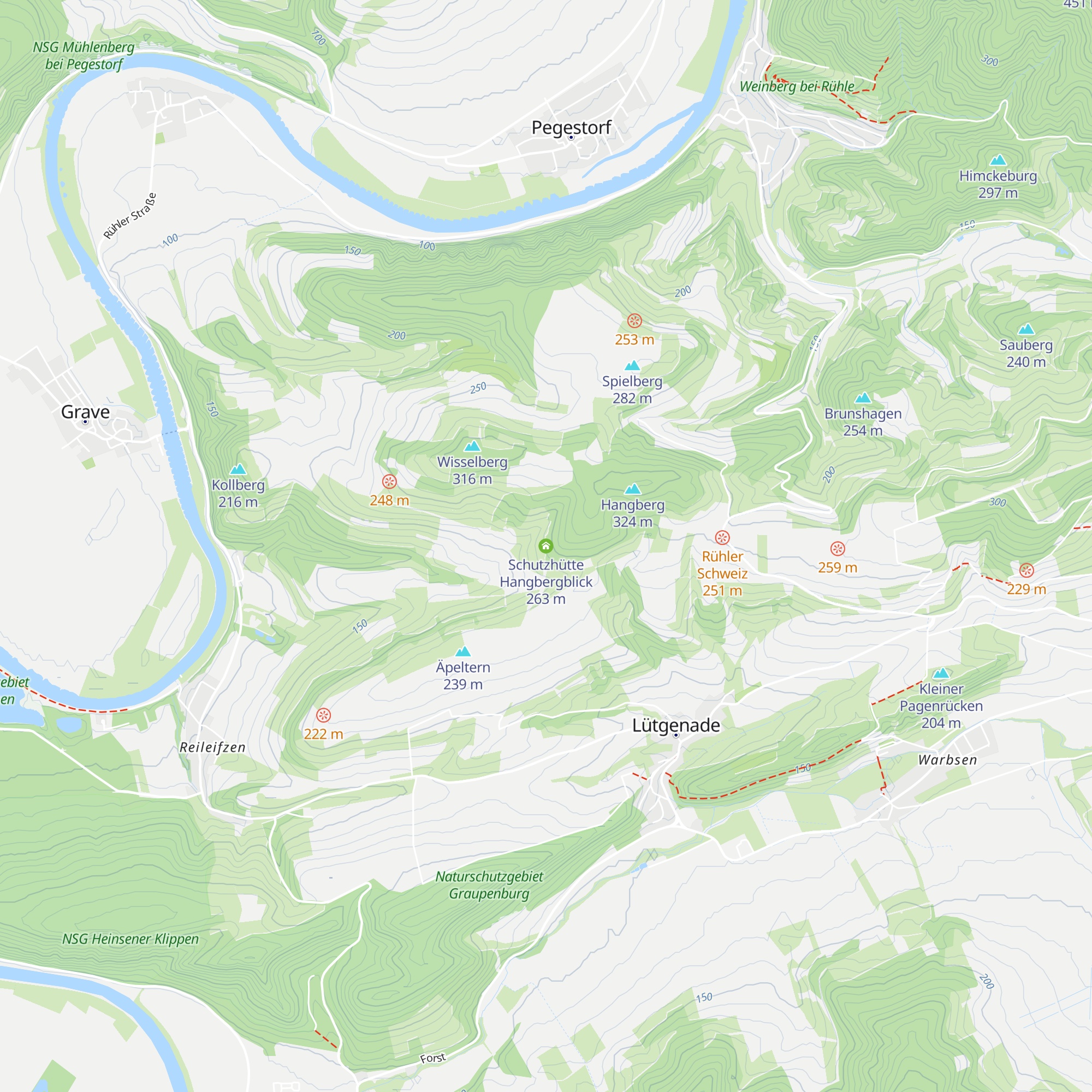 Schutzhütte Hangbergblick map