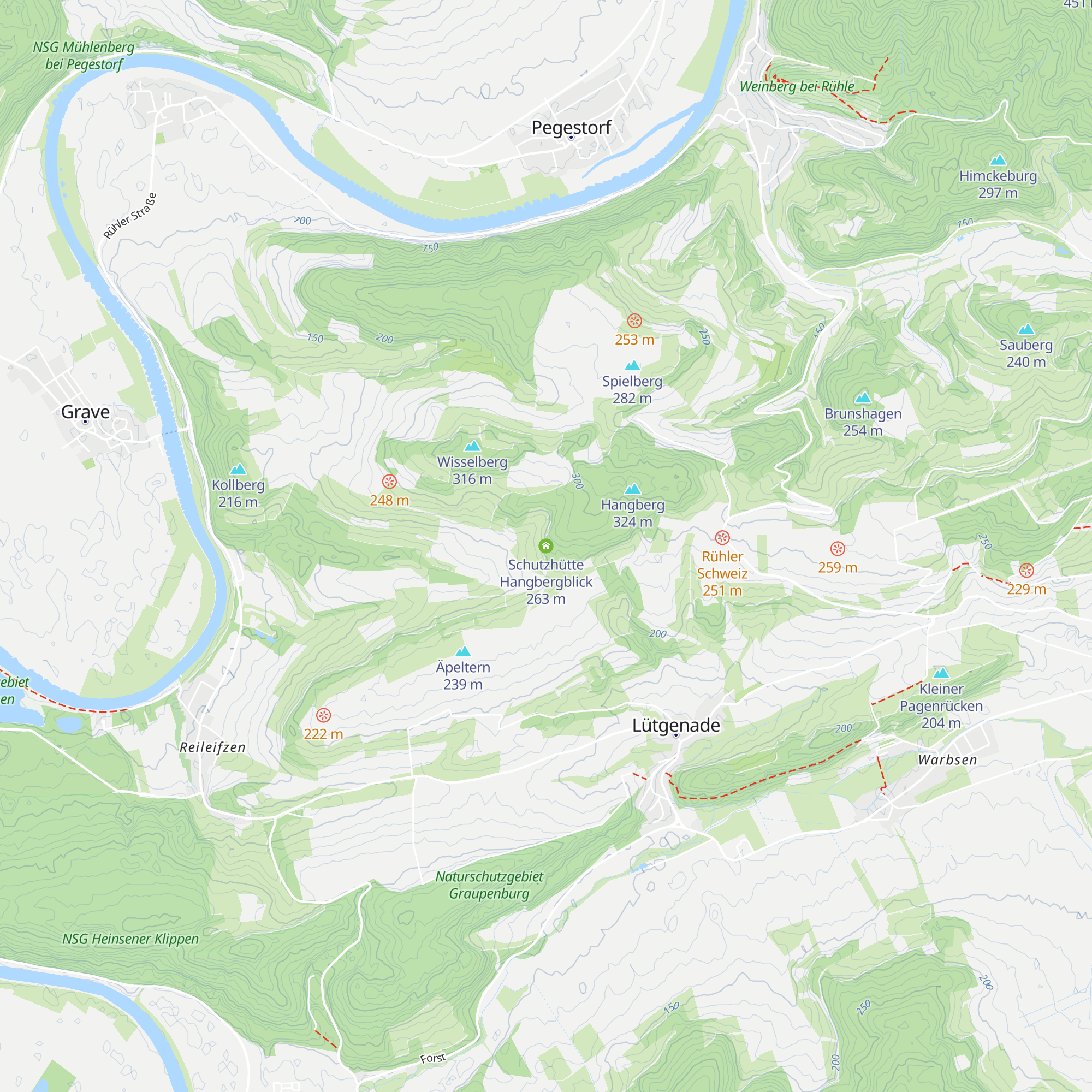 Schutzhütte Hangbergblick map