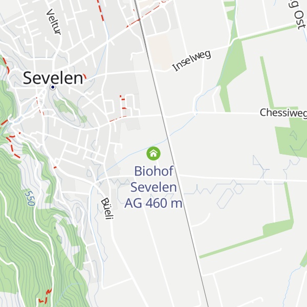 Map of Biohof Sevelen AG