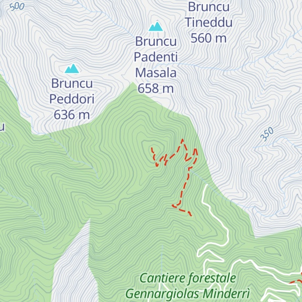 Map of Genna Argiolas