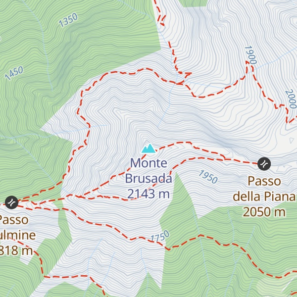 Map of Monte Brusada