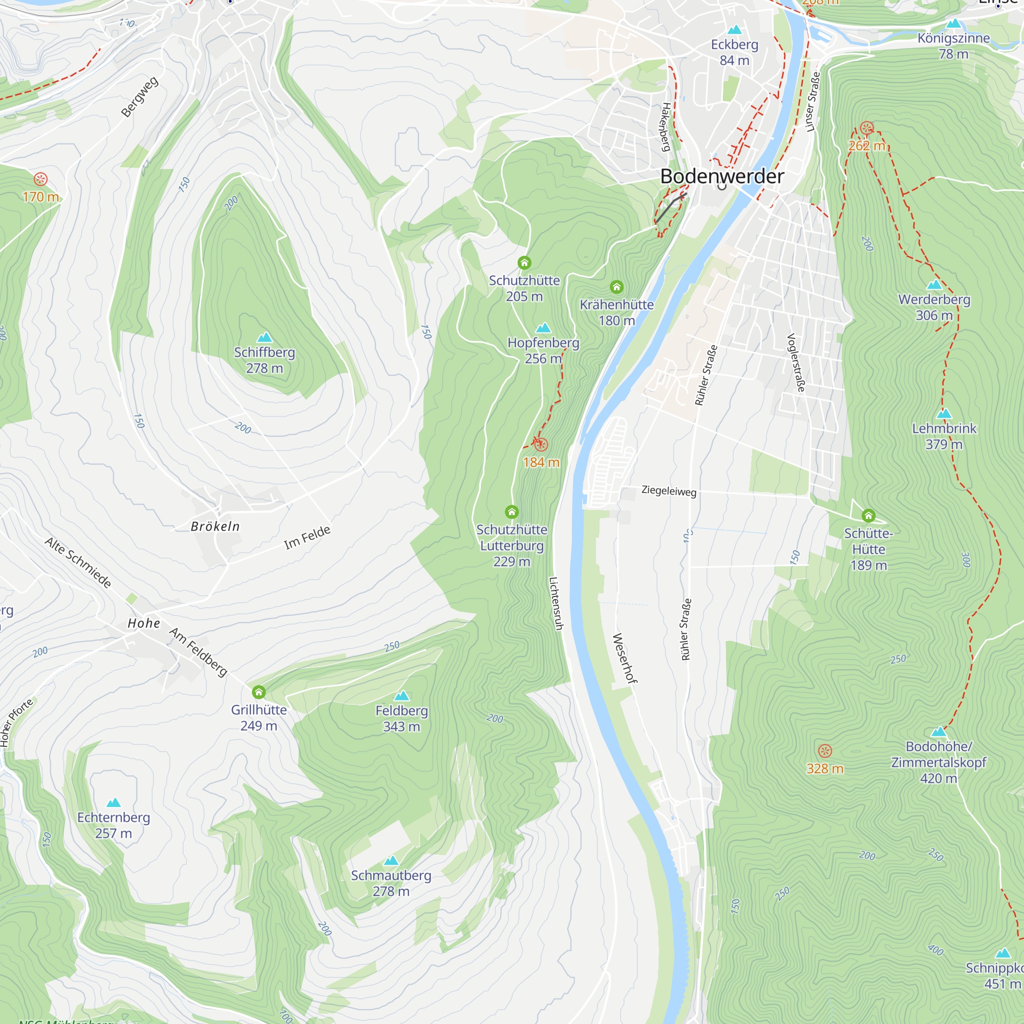 Schutzhütte Lutterburg map
