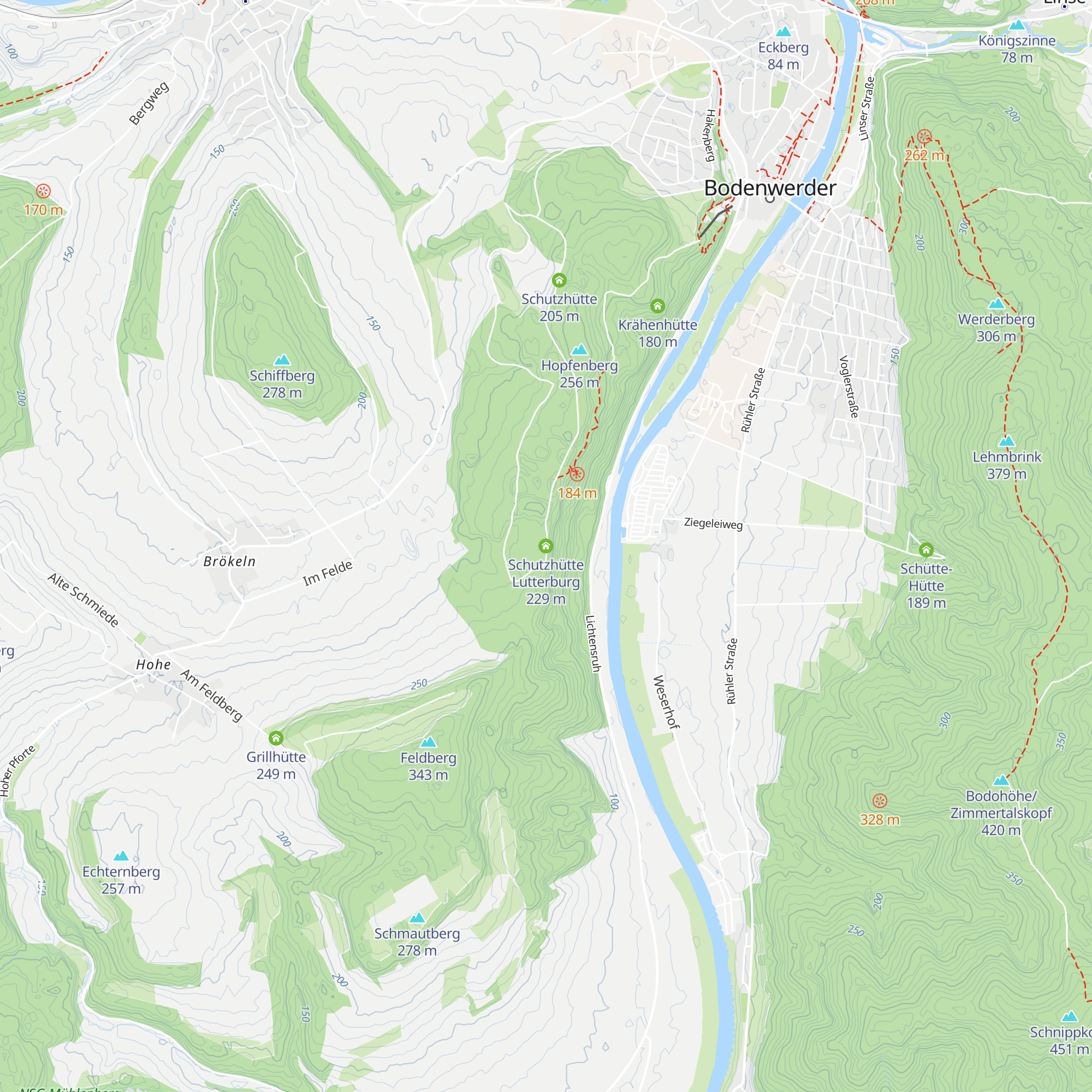 Schutzhütte Lutterburg map