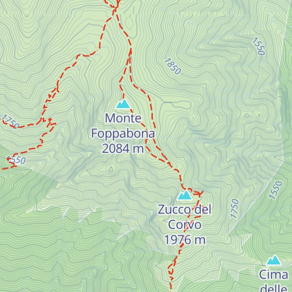 Map of Cima del Corvo