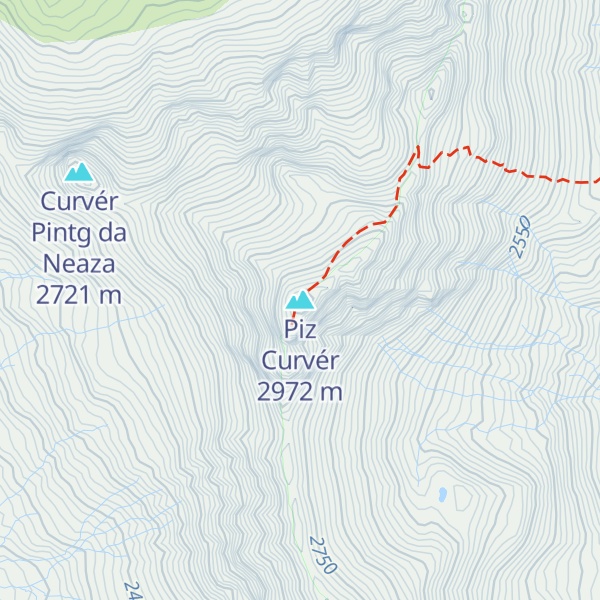 Map of Piz Curvér