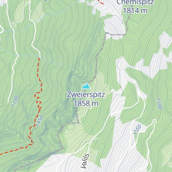 Map of Zweierspitz