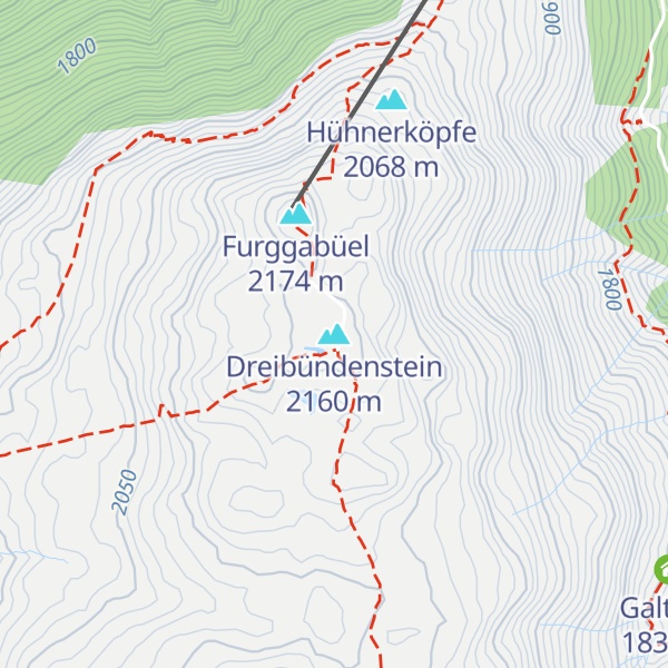 Map of Dreibündenstein
